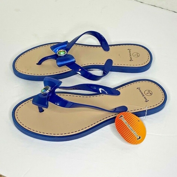 Sole Selection Shoes - Sole Selection Womens Sz L 9 10 New Blue flip flop